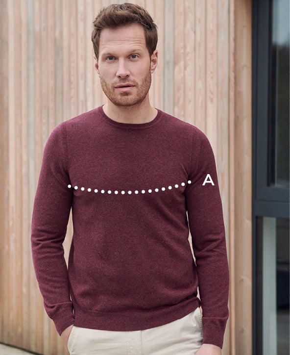 Midnight Navy | Mens Cashmere Crew Sweater | Pure Collection